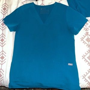 Pacific Blue Figs scrub top